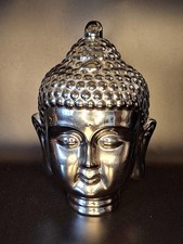 8 inch CHROME FINISH BUDDHA HEAD.  49