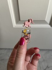 Vintage 80s Limited Edition Pink Elephant Glass Thimble