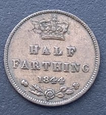 Victoria 1844 Half Farthing