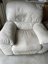 ELECTRIC RECLINING ARM CHAIR-HARVEYS-REAL LEATHER