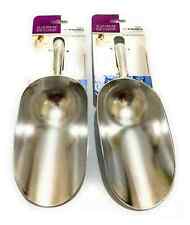2x LARGE ALUMINIUM FOOD SCOOP