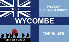 Wycombe Wanderers Flag 5ft by 3ft - Wycombe Football Club Flag THE BLUES