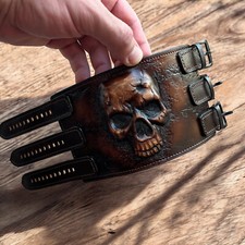 Double Strap Leather Cuff