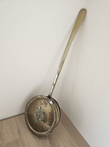 Vintage brass chestnut roaster - brass,