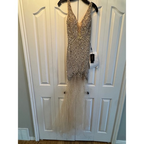 Terani couture nude beaded - terani,