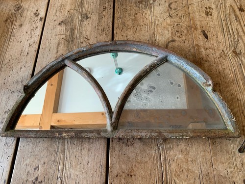 Antique demi lune metal - demi,