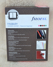 FILOFAX FINSBURY PERSONAL ORGANISER - RED LEATHER - UNUSED CONDITION!  2011 !