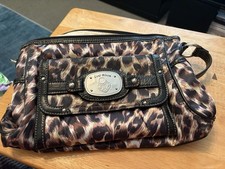 On Trend Animal Print Cross Body Bag With Attached Wallet