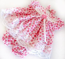 Dolls clothes pink print tiny