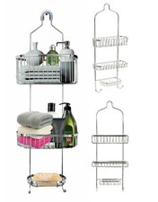 3 Tier Steel Stainless Hanging Over Bathroom Shower Caddy Rack Storage Tidy New