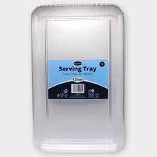 Large Clear Plastic Reusable Serving Tray Dish Platter Plate Picnic BBQ Party