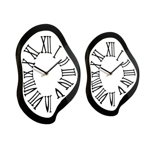 Melting clock distorted - clock,, wall