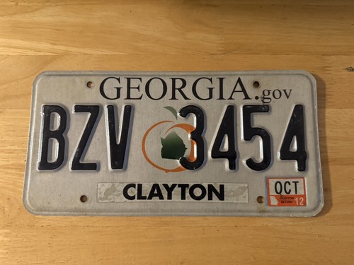 Vintage georgia number - number, plate