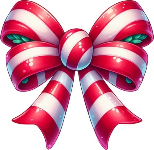 Christmas coquette bow wall - christmas,