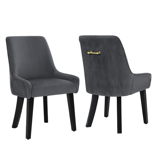 Set velvet dining chair - of,