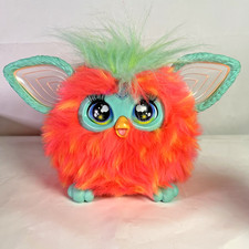 Furby Boom Plush Interactive Toy Orange & Pink Rainbow Hair 2023 Tested Working