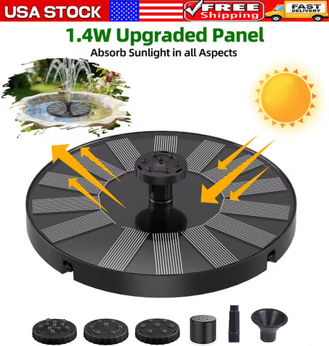 Solar power bird bath fountain - bath,