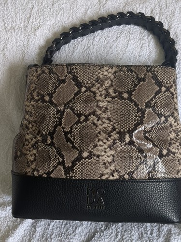 Moda pelle snakeskin print - in,