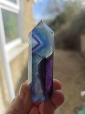 Rainbow Fluorite Crystal Tower