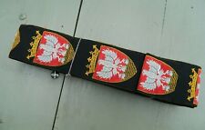 Vintage Embroidered Ribbon with Eagle Crest Military Approx. 500 Badges