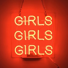 Red GIRLS GIRLS GIRLS Neon