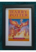 harry potter and the order of the phoenix, jk rowling signed A4 book cover