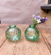 Pair of Small Green Glass Jive