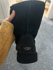 UGG Classic Short II Suede Boots In Black. Size UK 5