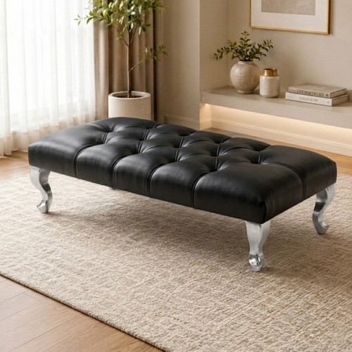 Velvet footstool ottoman - footstool,