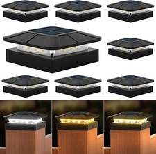 Solar Post Cap Lights 3 Modes Dimmable Outdoor Garden Fence Lamp for 4x4 inch