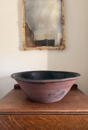 Large pancheon bowl with black - pancheon,