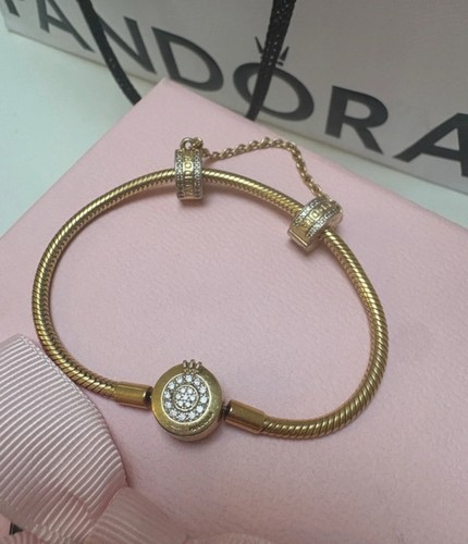 Pandora gold 14k plated - plated, logo