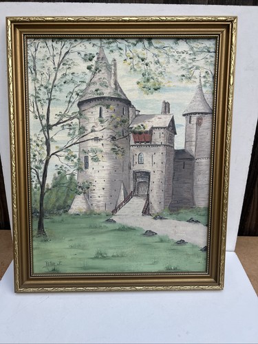 Vintage painting castell - painting,