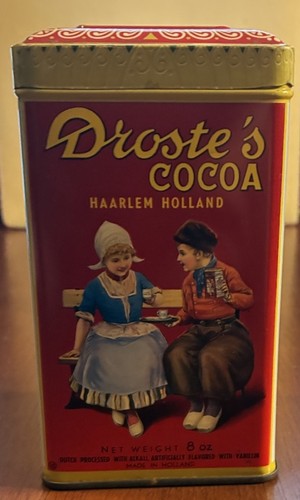 Vintage droste cocoa tin - cocoa,