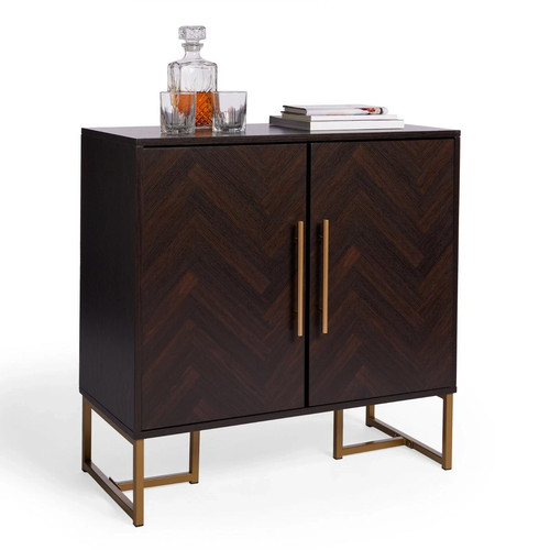 Dark wood sideboard parquet - dark, |