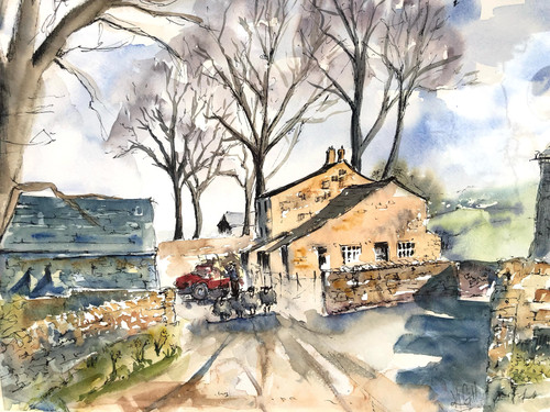 Ink and wash illustation - wash,
