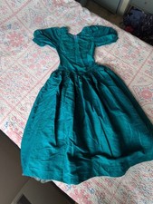 Silk Vintage Emerald Green Small Ball gown With Tuile Underskirt Vintage Piece