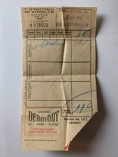 OLD INVOICE COMPANY INTERNATIONALE DES WAGONS BEDS 1956 TOULOUSE
