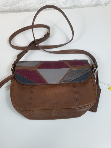 Womens brown leather flap - brown,