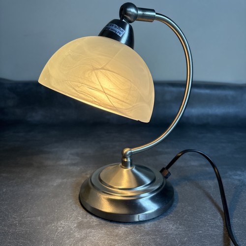 Brushed metal table lamp - metal,