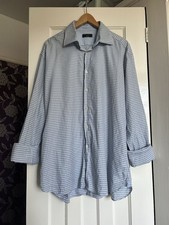 Blue & White Dogtooth Ted Baker Archive Shirt Size 17.5inch Perfect condition