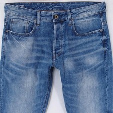 Mens G-Star 3301 TAPERED Tapered Blue Jeans W34 L32