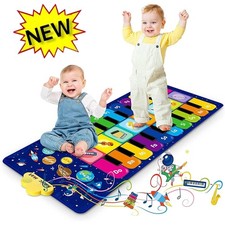 Toys for 2-4 Year Old Boys Girls Baby Kids Toddler Gifts Piano Dance Mat Musical
