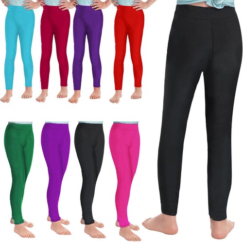 Girls stretchy long pants - long,