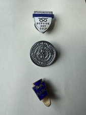 3 x Vintage Pin Badges Staffs
