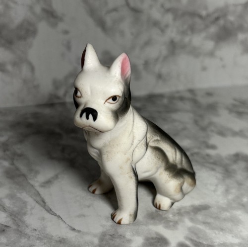 Vintage dog gray - white, boxer