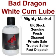 Bad Dragon White Cum Lube 250ml / 8oz Bottles Brand New Sealed Genuine Import ?