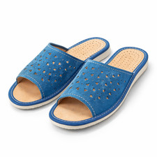 Womens Suede Leather Slippers