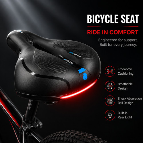 Extra wide bicycle gel saddle - bicycle,