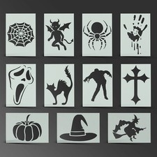 Halloween Stencil Horror Scary Mylar Sheet Painting Wall Art Craft 190 Micron